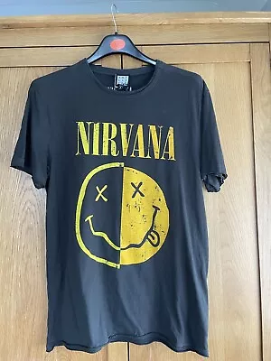 Buy Black NIRVANA T-shirt Size Small From Amplified @ HMV NEXT DAY DISPATCH • 22.99£