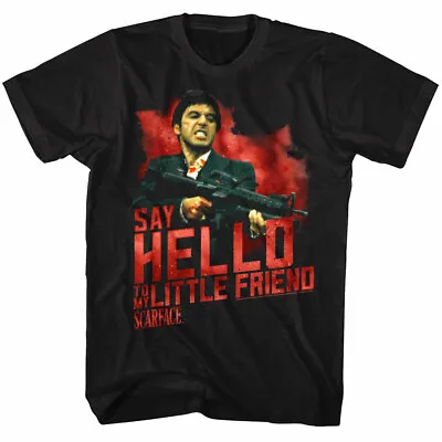 Buy Scarface Say Hello To My Little Friend Men's T Shirt Blood Splatter Tony Montana • 23.21£