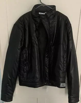 Buy New DISNEYLAND PARIS L Men Boys Black Coat Leather Look Jacket Rock Mickey Mouse • 30£