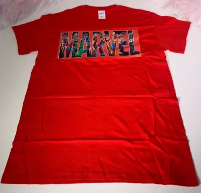 Buy Red Marvel T Shirt Front Logo Unisex Adults Choose Size New Unworn • 7.95£