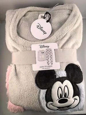 Buy Disney Mickey Mouse Ladies Cosy Fleece Pyjamas Women's Warm Winter PJ XL 18-20 • 27.50£