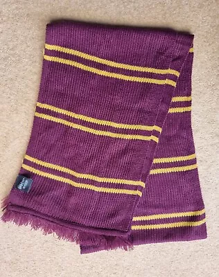 Buy Genuine Harry Potter Gryffindor Scarf Burgundy Gold Top Quality Used Once • 4.99£