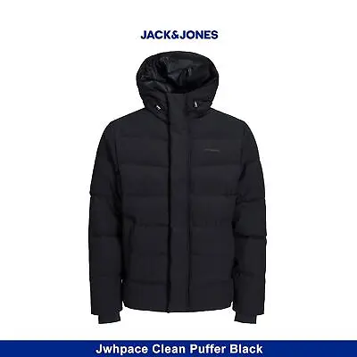 Buy Jack & Jones Men's JWHPACE Clean Puffer Jacket, Full Zip, Long Sleeve, Black • 42.49£