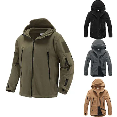Buy Mens Tactical Recon Fleece Jacket Army Hoodie Security Police Hoody Combat Coat • 24.44£