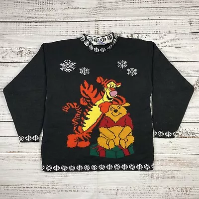 Buy Vintage Winnie The Pooh Tigger Acker Snowflake Ugly Christmas Sweater Large • 40.53£