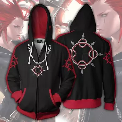 Buy Game Kingdom Heart Hoodie Cosplay Anime Zipper Sweatshirt Unisex Clothing Coat • 28.44£