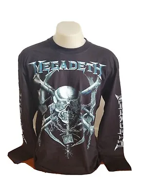 Buy Megadeth Band Long Sleeve Printed T-shirt Black   Size L, XL  • 28.44£