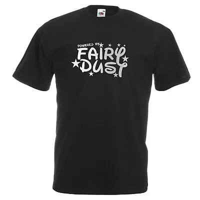 Buy Unisex Black Powered By Fairy Dust Magic Fantasy Princess T-Shirt • 11.01£