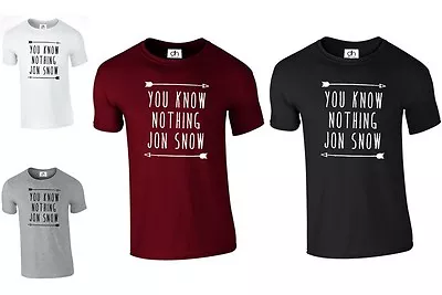 Buy You Know Nothing Games Of Jon Snow T Shirt Thrones Inspired (you Know,t-shirt) • 5.99£