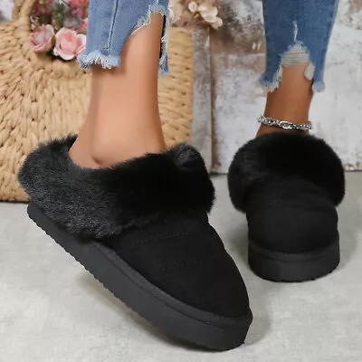 Buy Winter Plush Slippers Thick-soled Warm Cotton Slippers Women, Indoor/outdoor • 23.99£