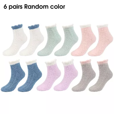 Buy 5Pairs Women Ladies Soft Fluffy Bed Socks Winter Warm Lounge Slipper Fleece Sock • 7.15£