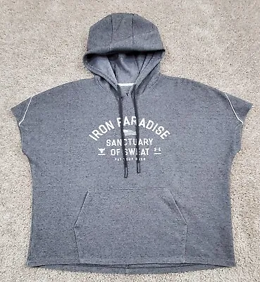 Buy Under Armour Project Rock Hoodie Women's Large Loose Iron Paradise Pullover EUC • 23.74£