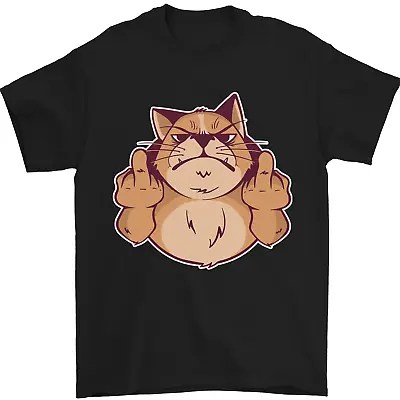 Buy Grumpy Cat Finger Flip Offensive Funny Mens T-Shirt 100% Cotton • 9.48£