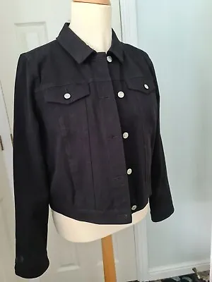 Buy Ruth Langsford Black Twill Denim Style Jacket Sz 16 New Without Tag • 23£