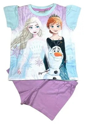 Buy Girls Official Frozen Shorts Pyjamas Pajamas Pj's Children's Kids Ages 2 3 4 5 • 7.99£