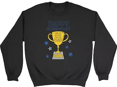 Buy Personalised Happy Father's Day Golden Cup Kid Jumper Sweatshirt Boys Girls Gift • 12.99£