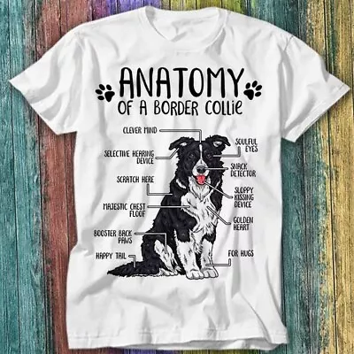 Buy Anatomy Of A Border Collie T Shirt Top Tee 183 • 6.70£