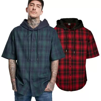 Buy Urban Classics - FLANNELL Hooded Short Sleeve Shirt • 39.90£