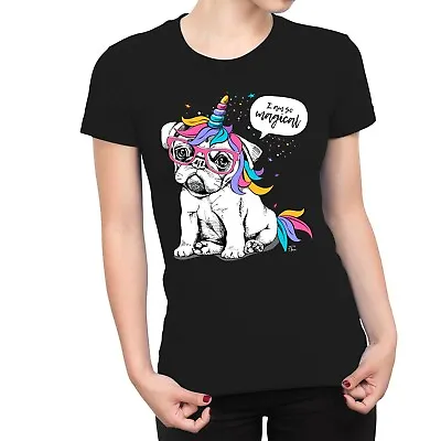 Buy 1Tee Womens I Am So Magical Pug Unicorn  T-Shirt • 7.99£