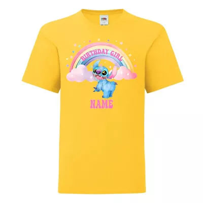 Buy Stitch Kids Personalised T-shirt Any Name Any Age • 8.30£