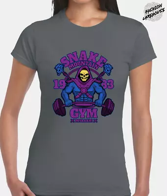 Buy Skeletor Gym Ladies T Shirt Cool He-Man Retro Design Snake Mountain Classic Top • 10.99£