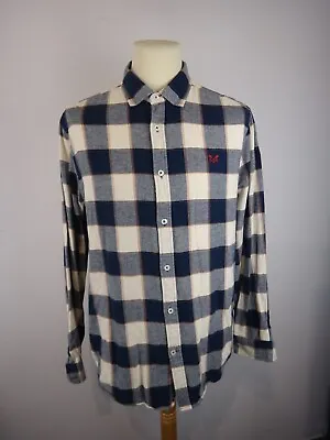 Buy Crew Clothing Shirt Mens Large Check Windowpane Plaid Flannel Gorpcore Classic • 29.99£