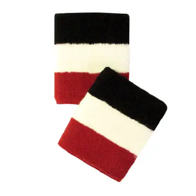 Buy Pair Sweat Wrist Bands Red, White & Black Unisex - Brand New In Pack • 2.49£