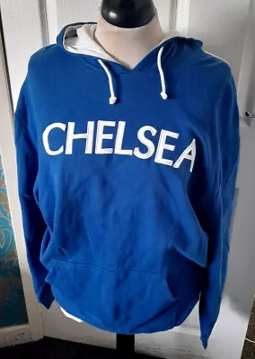 Buy Soccer Clothing CHELSEA Blue Oversized Football Hoodie Hoody Size Medium/Large • 22.95£