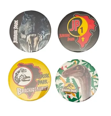 Buy 4x Vintage 1993 Jurassic Park Pins Badges Brooch Merch Movie Dinosaur Film Set  • 18.97£