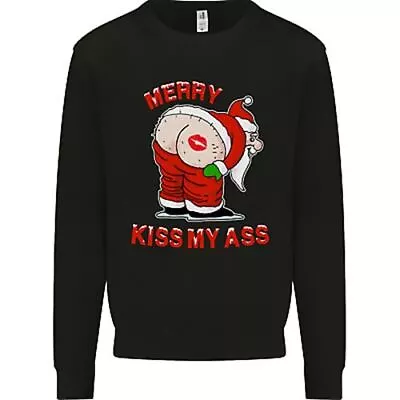 Buy Merry Kiss My Ass Funny Christmas Mens Sweatshirt Jumper • 20.99£