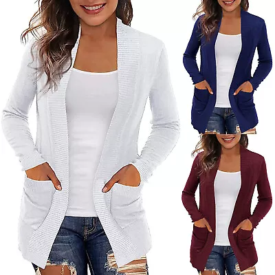 Buy Light Jackets For Women Plus Women's Cardigans With Pockets Casual Lightweight • 18.11£
