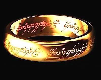 Buy Gold Lord Of The Rings Ring Fantasy Magic Wizzard Middle Earth Film Old Book UK • 9.99£