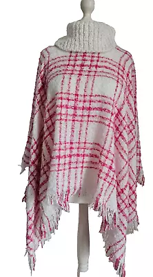 Buy STUDIO Pink & White Cape One Size Jumper Roll Neck • 9.99£