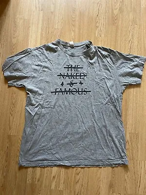 Buy The Naked And Famous T Shirt Indie Electro Band Rare Merch Tee Size XL Grey • 16.50£