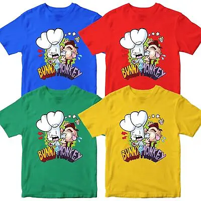 Buy New Kids Boys Girls Bunny Vs Monkey T-Shirt World Book Day Cartoon Childrens Tee • 5.99£