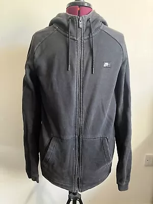 Buy Mens Nike Sportswear Hoodie Zip Up Jacket Black Mens Size Medium • 12.99£