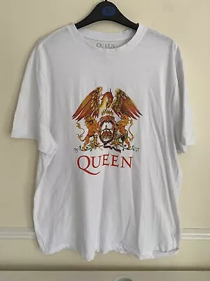 Buy Men’s Queen Official Merch T Shirt White Size 2XL Rock Music Band  • 19.99£