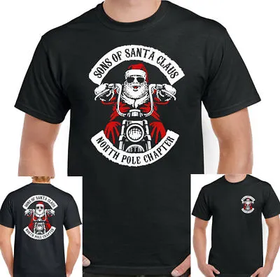 Buy Sons Of Santa Claus Mens Funny Christmas Biker T-Shirt Anarchy Motorcycle Bike • 9.99£