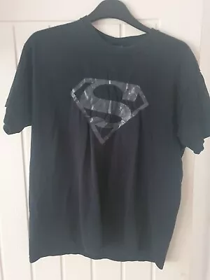 Buy Superman Official Men's DC Comics Black T-Shirt Size Large • 3.99£