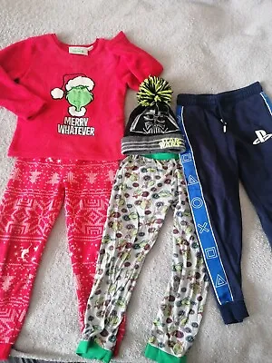 Buy Grinch, PlayStation, Hat Boys Lovely Clothes Bundle Pyjamas Age 7 Years • 5.99£