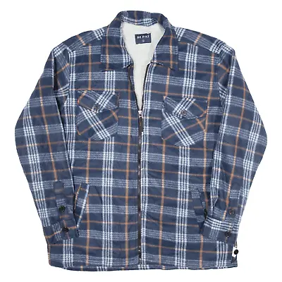 Buy Vintage BI PAI Sherpa Lined Mens Lumberjack Jacket Blue 90s Check XL • 19.99£