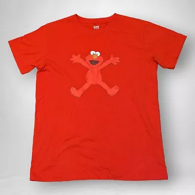 Buy Red Elmo Uniqlo T Shirt US13 UK11.5 Good Condition • 14.99£