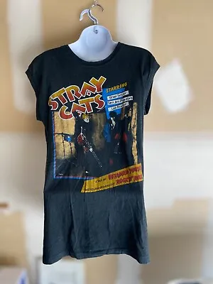 Buy Vintage STRAY CATS 1983 Rock Concert T-Shirt  Struttin' Across America  ORIGINAL • 165.88£