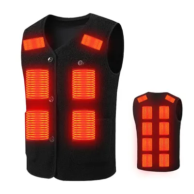 Buy USB Men Electric Heated Vest Jacket 16Zone Warm Up Heating Pad Cloth Body Warmer • 18.99£