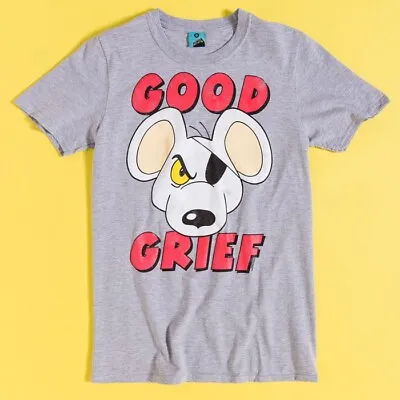 Buy Official Danger Mouse Good Grief Grey Marl T-Shirt : M,XL • 19.99£