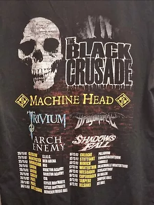 Buy Machine Head Black Crusade Tour T-Shirt Medium Trivium Arch Enemy Dragonforce • 25£