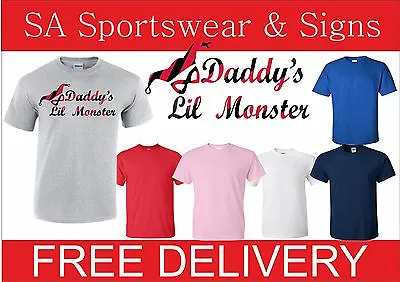 Buy Adults Gildan Suicide Squad Harley Quinn Daddys Lil Monster T-shirt Sizes  S-xxl • 11.99£