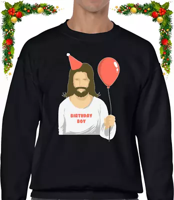 Buy Birthday Boy Christmas Jumper Funny Joke Festive Xmas Design Jesus Top Gift • 16.99£