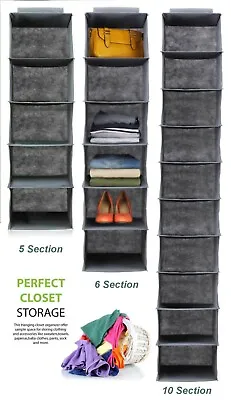 Buy Hanging Wardrobe Shoe Garment Organiser Storage Clothes Tidy • 11.95£