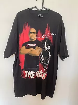Buy Vintage 2011 Wwf Official Wwe The Rock Return Picture Wrestling T-shirt Black Xl • 69.99£